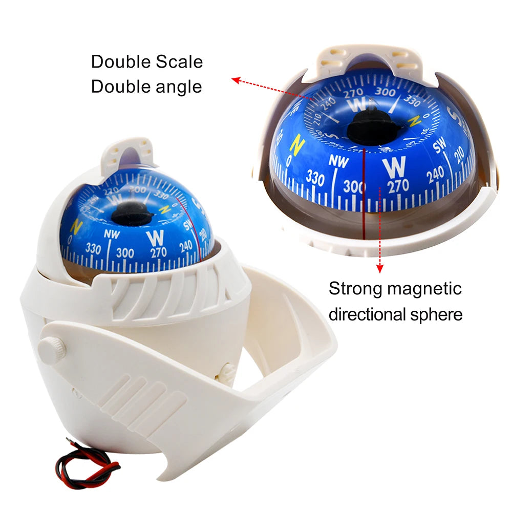 Waterproof Nautical Compass Sea Pivoting Marine Boat Compass With